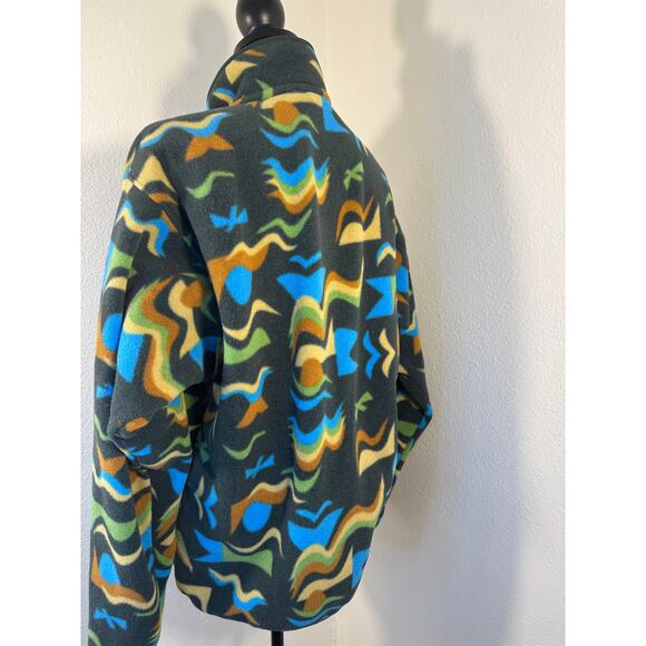 Patagonia Synchilla Arctic Collage Northern Green Fleece Pullover M - Picture 5 of 15